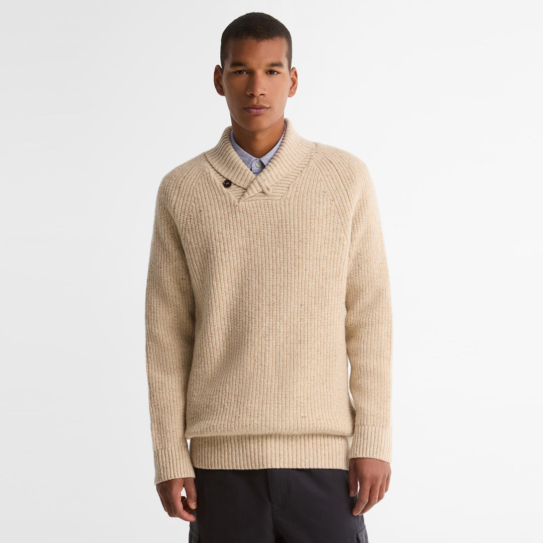 Barbour Mens Essentials Fleck Shawl Neck Jumper