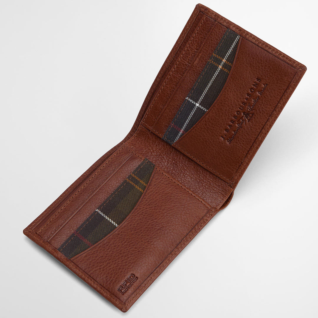 Barbour Mens Lunan Leather Billfold Wallet