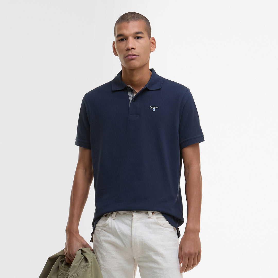 Barbour Mens Tartan Pique Polo Shirt