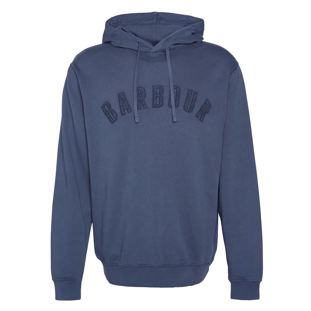 Barbour Mens Washed Prep Logo Hoodie#Navy