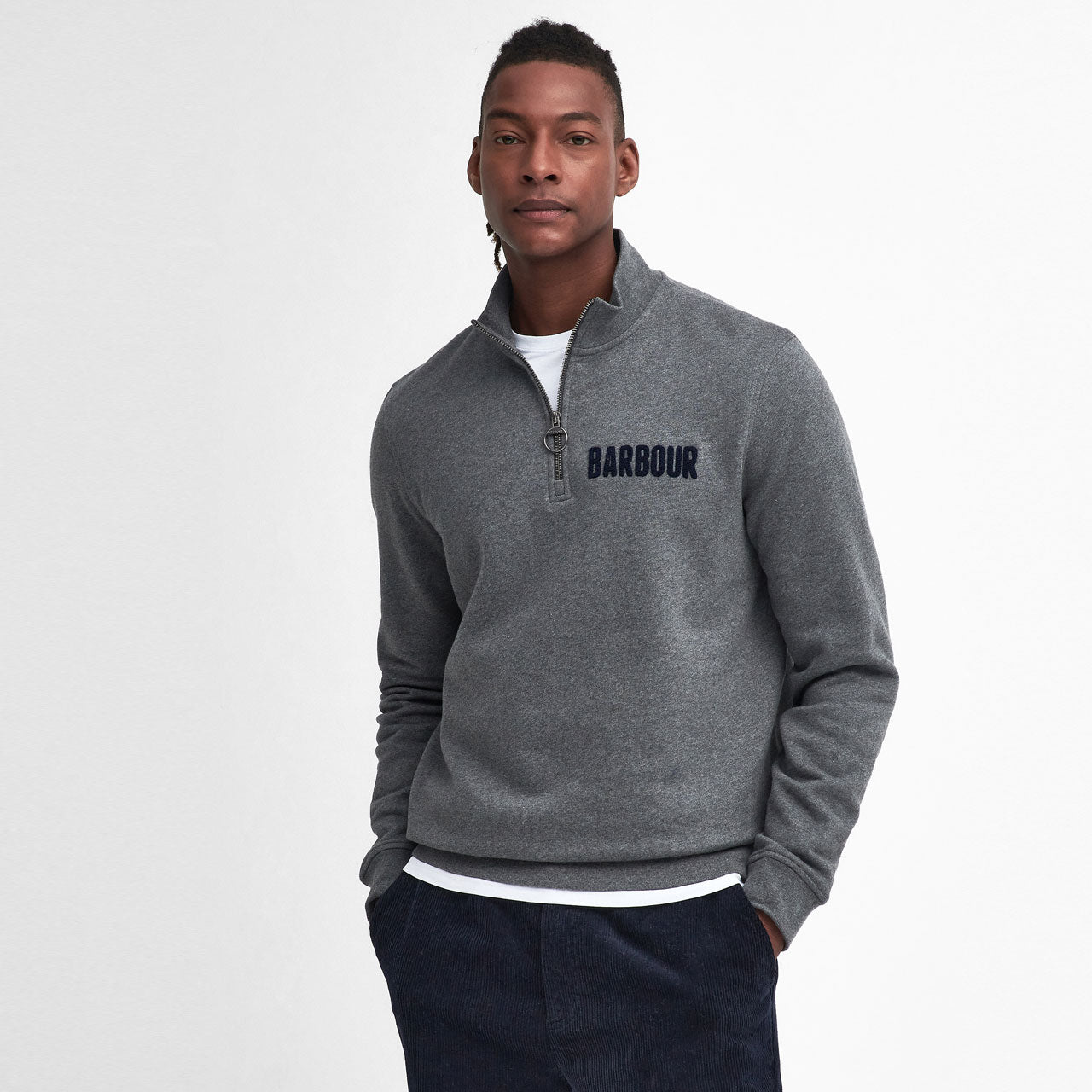 Barbour Mens Cotes Half Zip Sweatshirt