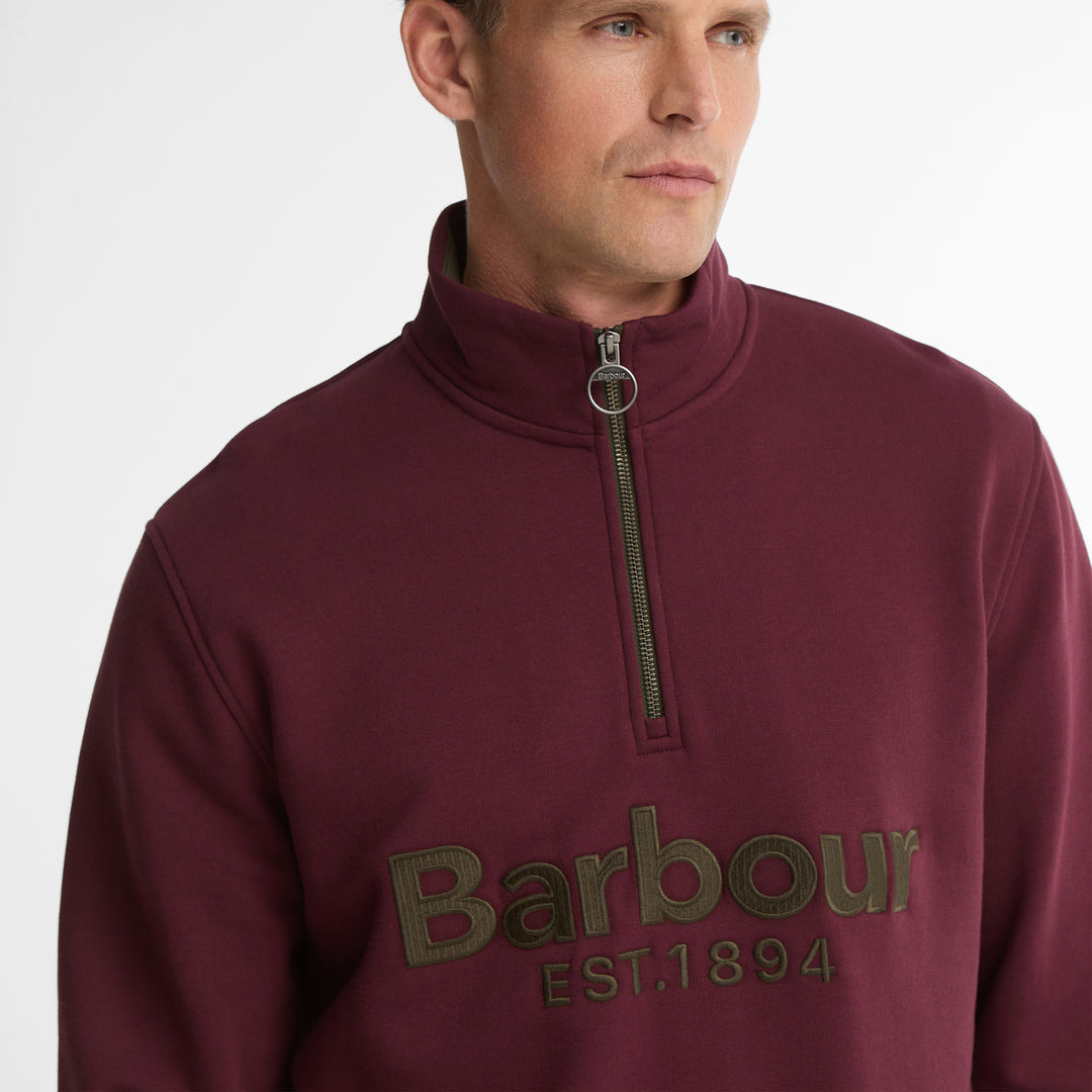 Barbour Mens Fosse Half Zip Sweatshirt