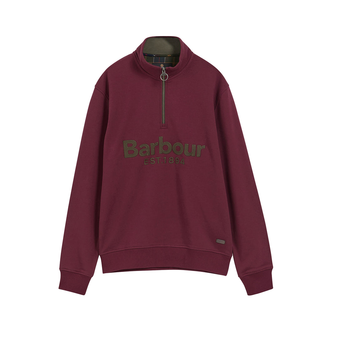 Barbour Mens Fosse Half Zip Sweatshirt