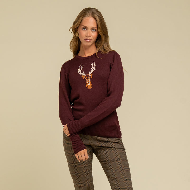 Waring Brooke Ladies Majestic Stag Jumper