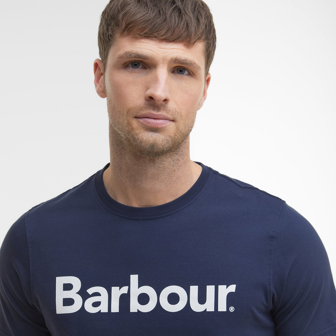 Barbour Mens Logo Tee#Navy