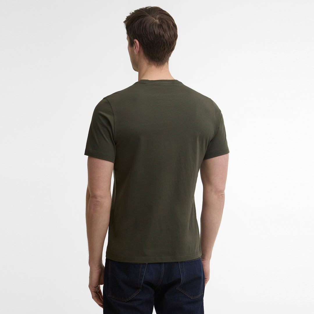 Barbour Mens Tartan Tailored Crest Logo T-Shirt