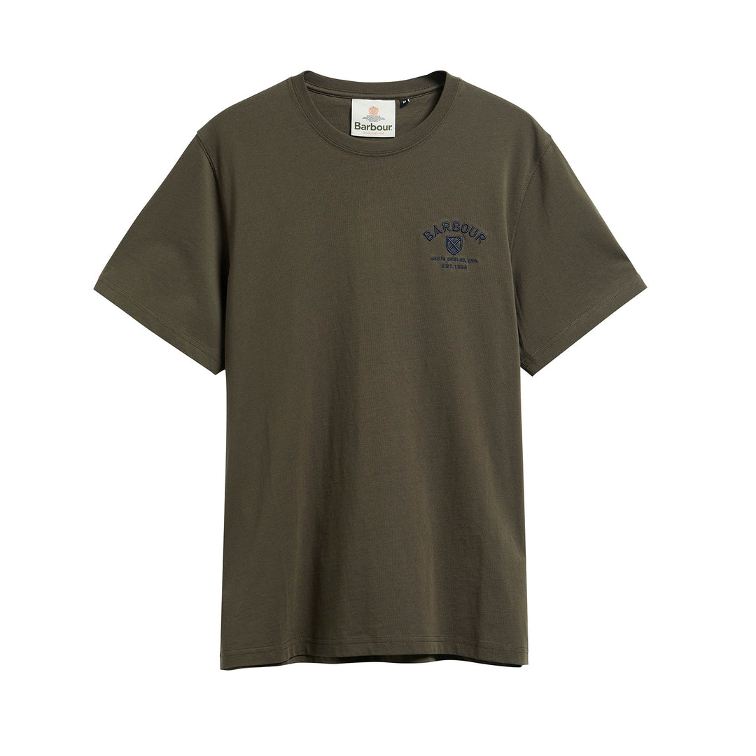 Barbour Mens Tartan Tailored Crest Logo T-Shirt