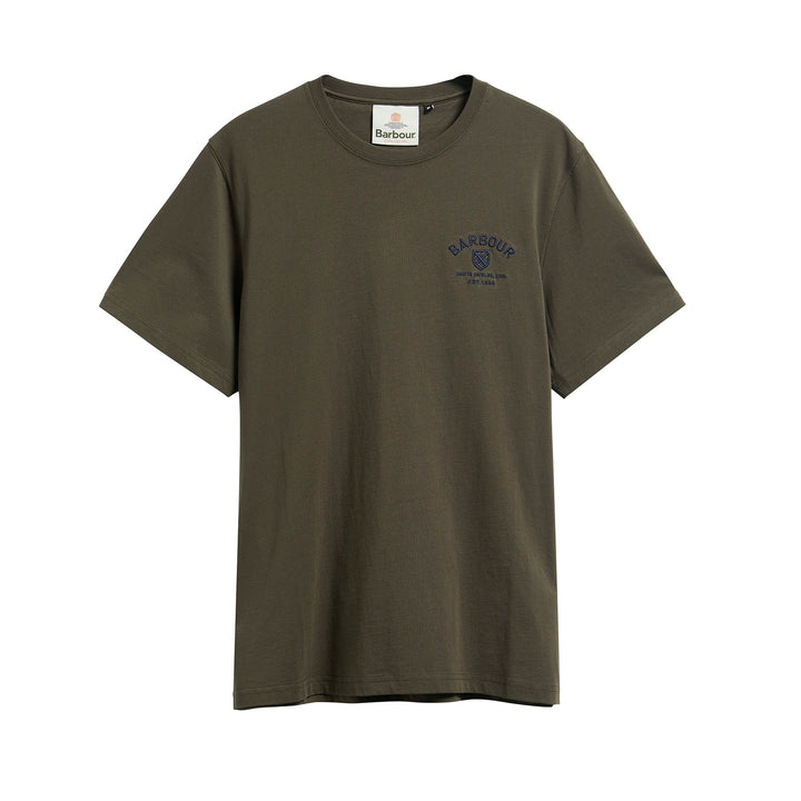 Barbour Mens Tartan Tailored Crest Logo T-Shirt