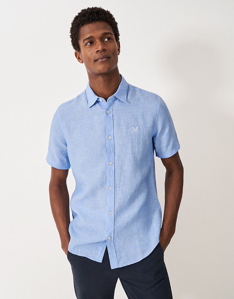 Crew Mens Short Sleeve Linen Shirt