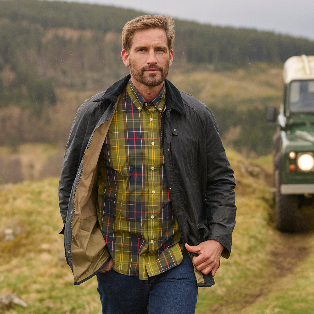 Barbour Mens Lightweight Ashby Wax Jacket - Royal Navy | Millbry Hill