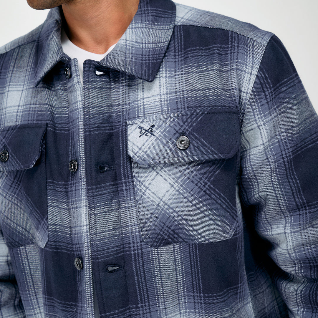 Crew Mens Borg Lined Flannel Shacket