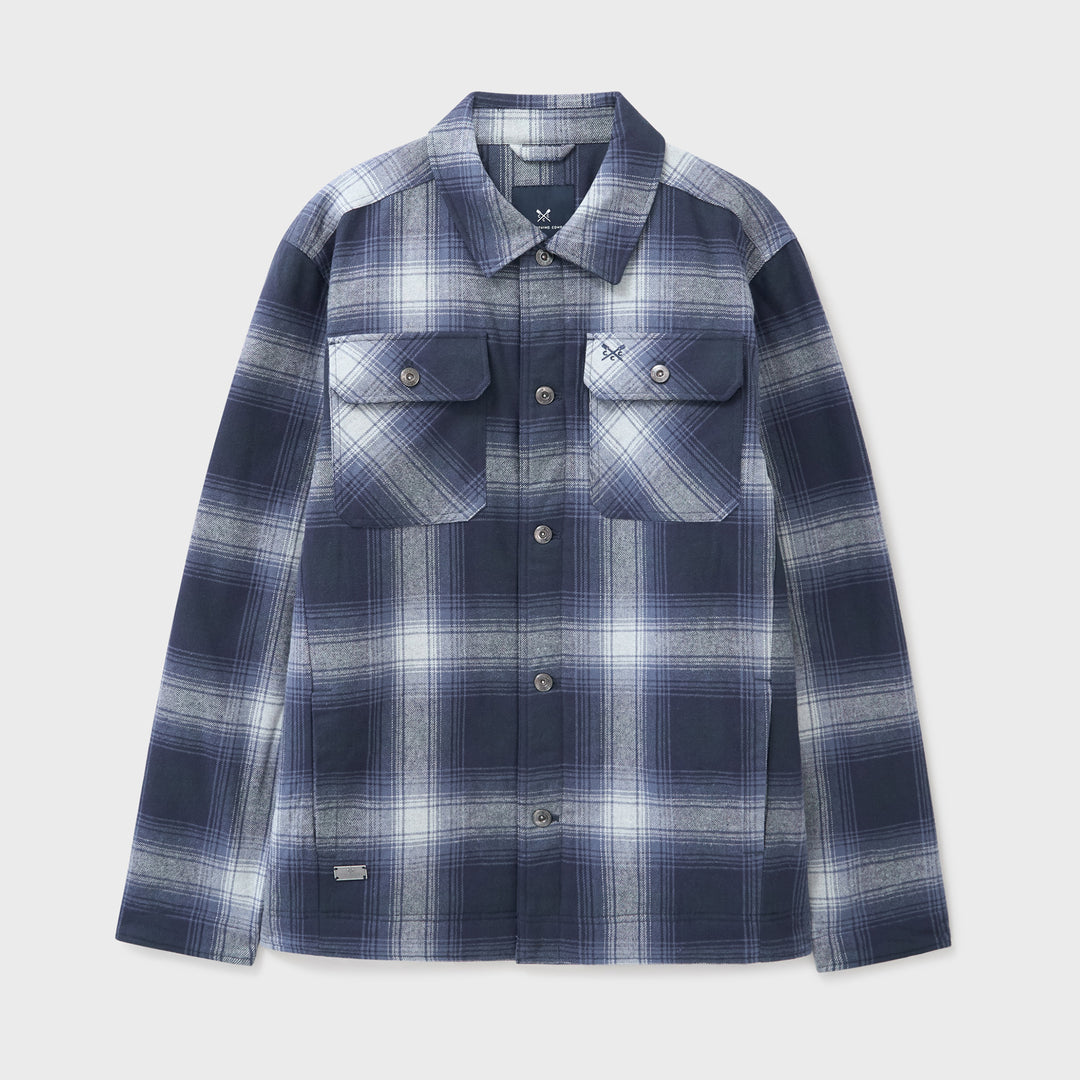 Crew Mens Borg Lined Flannel Shacket