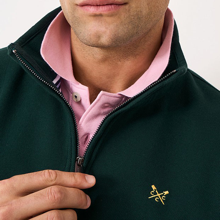 Crew Mens Pique Half Zip Sweatshirt