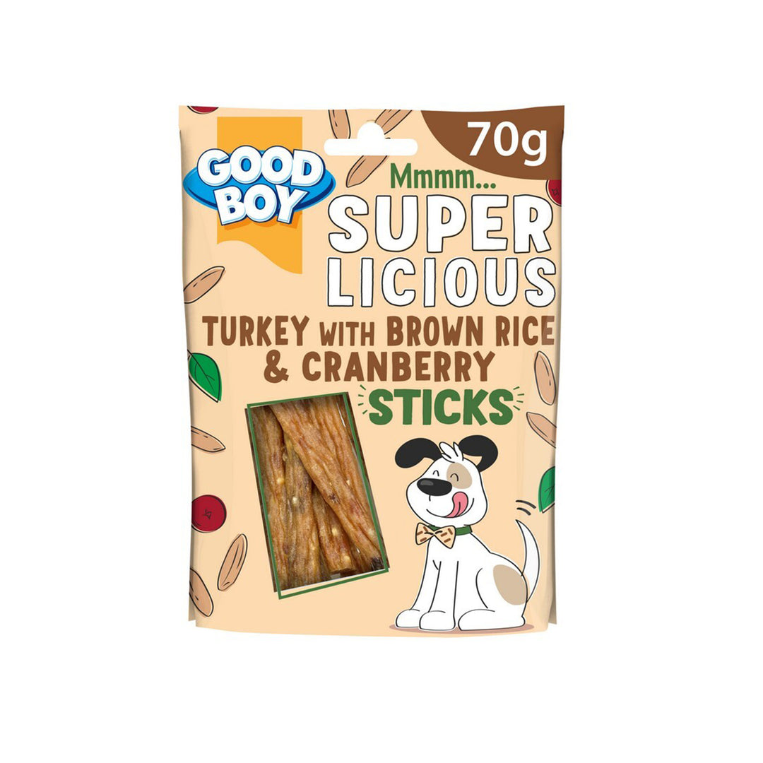 Good Boy Superlicious Turkey, Brown Rice & Cranberry Sticks