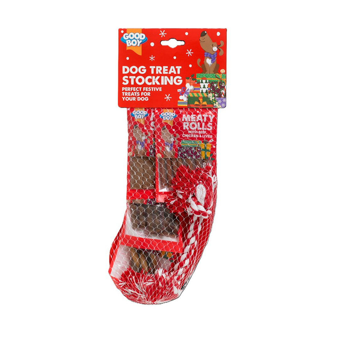 Good Boy Xmas Dog Stocking Brown
