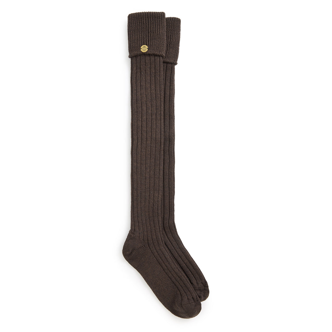 Fairfax & Favor Ladies Merino Knee High Sock - Chocolate
