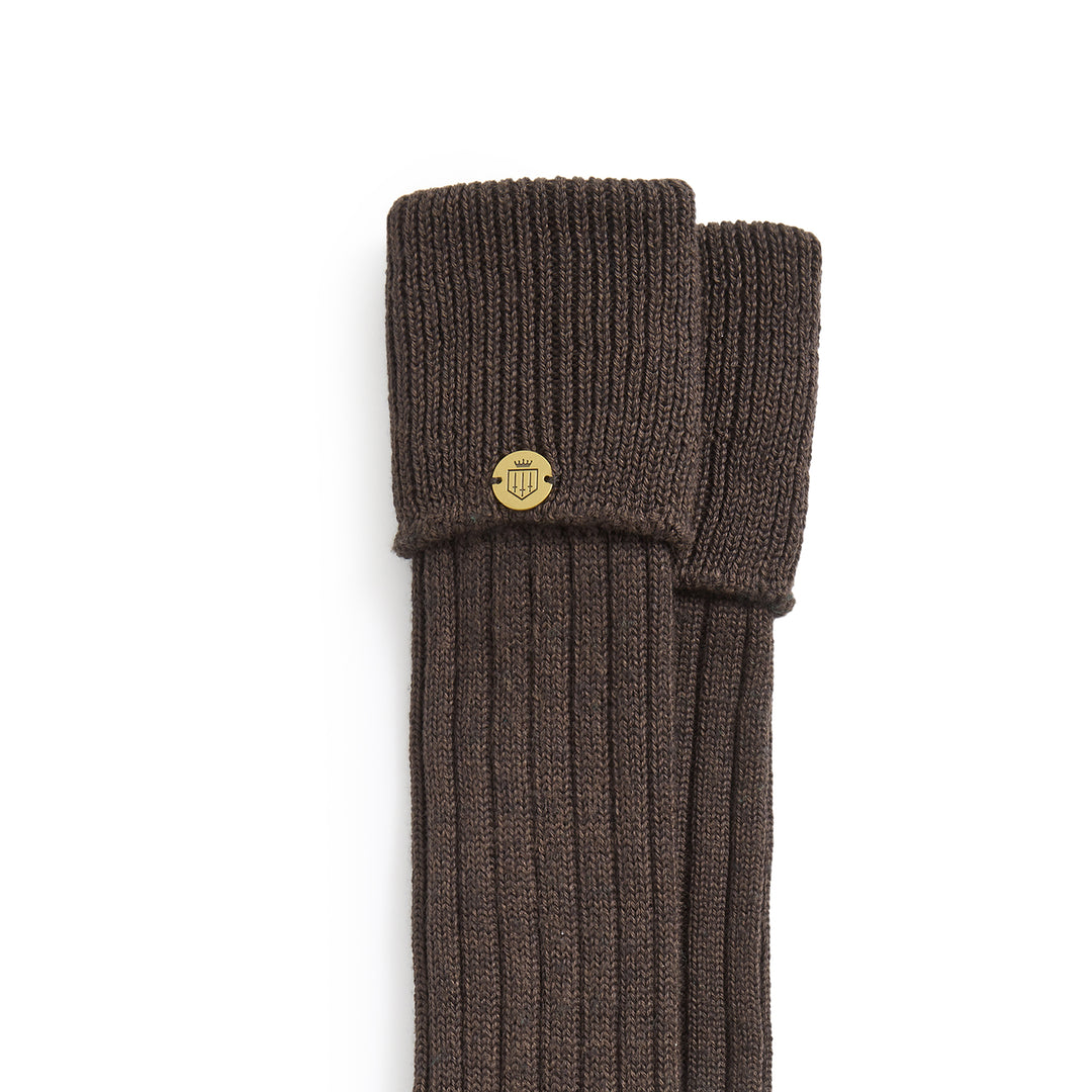 Fairfax & Favor Ladies Merino Knee High Sock - Chocolate