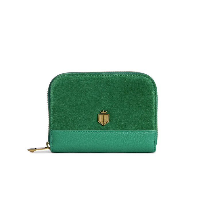 Fairfax & Favor Mini Salisbury Purse - Clover Green Suede