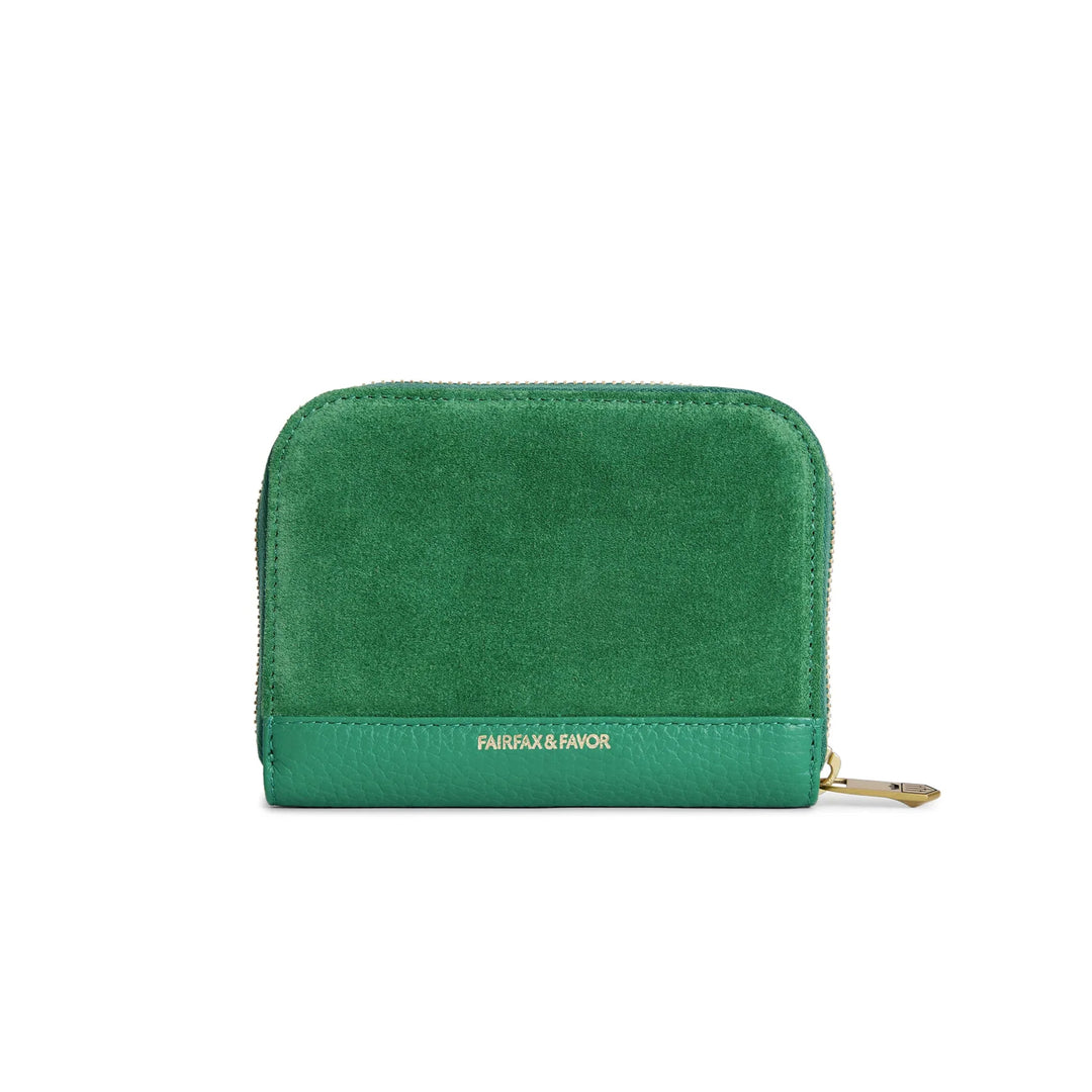 Fairfax & Favor Mini Salisbury Purse - Clover Green Suede
