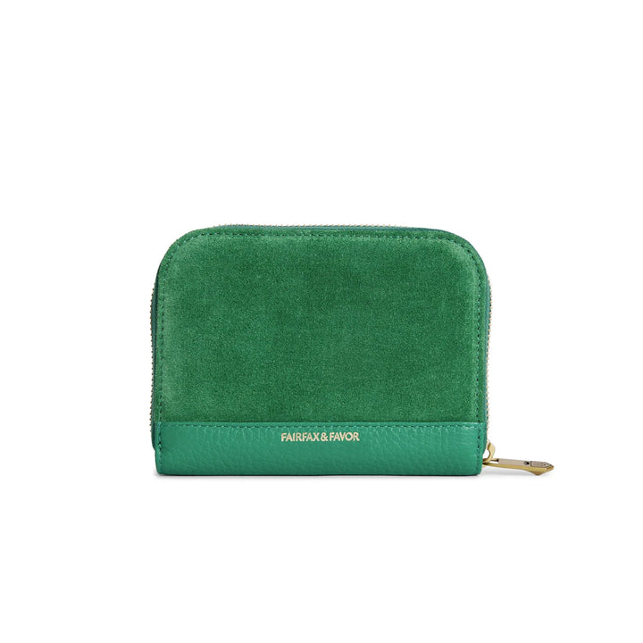 Fairfax & Favor Mini Salisbury Purse - Clover Green Suede
