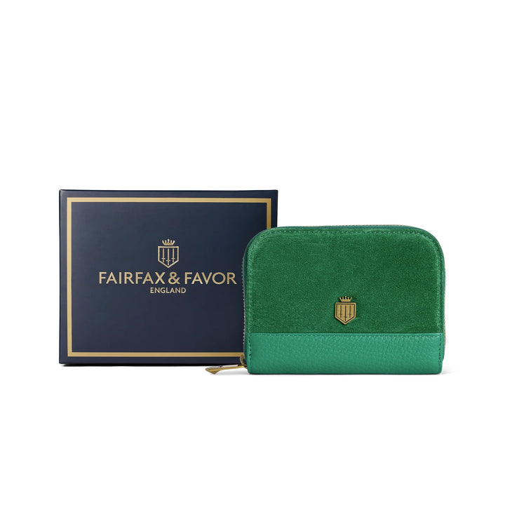 Fairfax & Favor Mini Salisbury Purse - Clover Green Suede