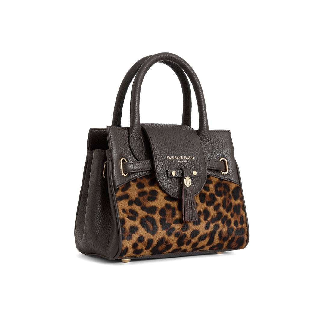 Fairfax & Favor Mini Windsor Handbag - Leopard Haircalf