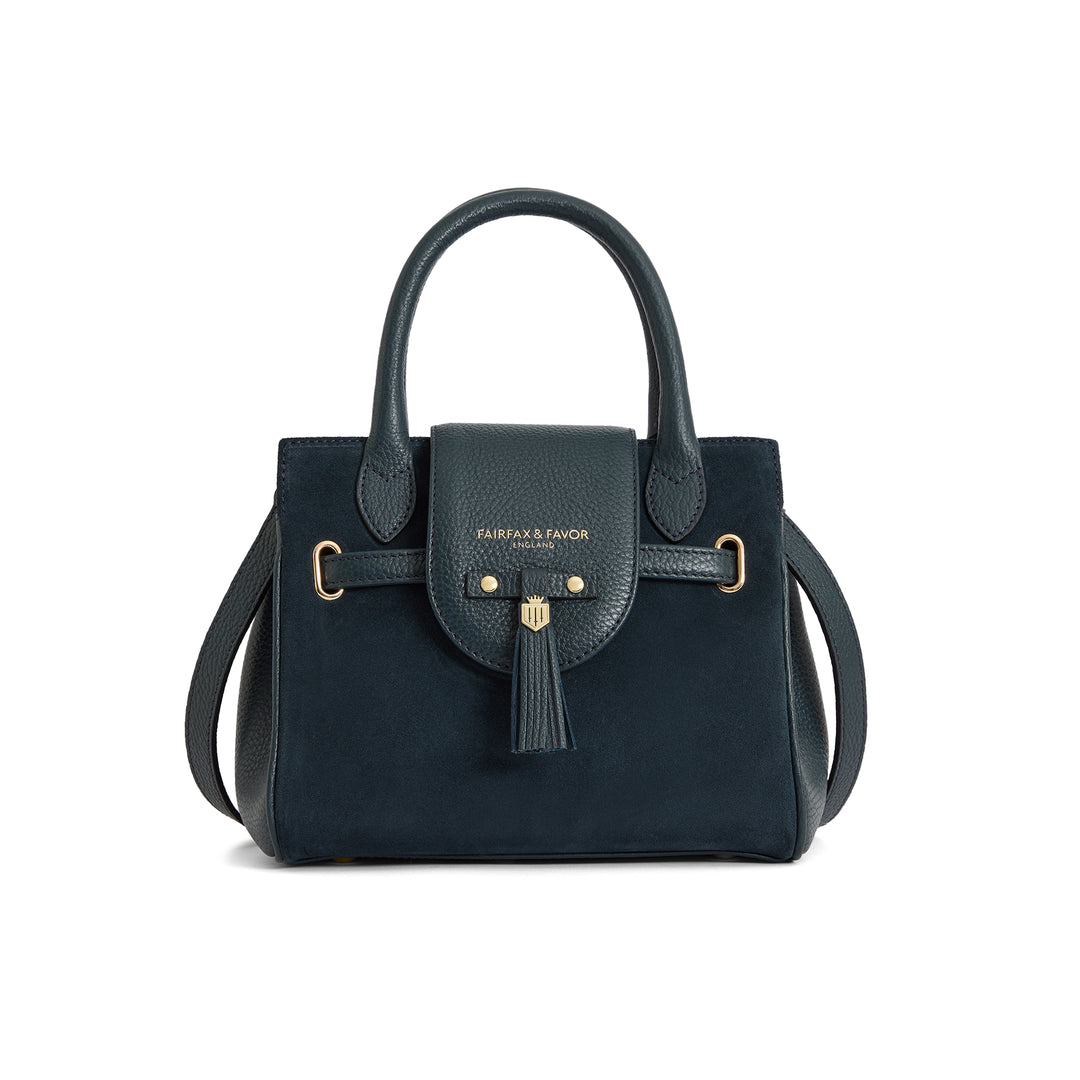 Fairfax & Favor Mini Windsor Handbag - Teal Suede