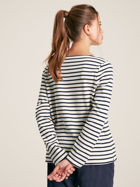 Joules Ladies New Harbour Top#Blue stripe