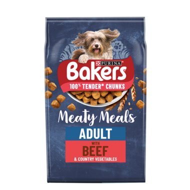 Bakers Meaty Meals Dog Food With Tender Chunks Rich in Beef