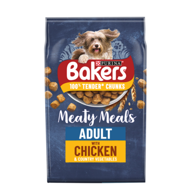 Bakers Meaty Meals Dog Food With Tender Chunks Rich in Chicken