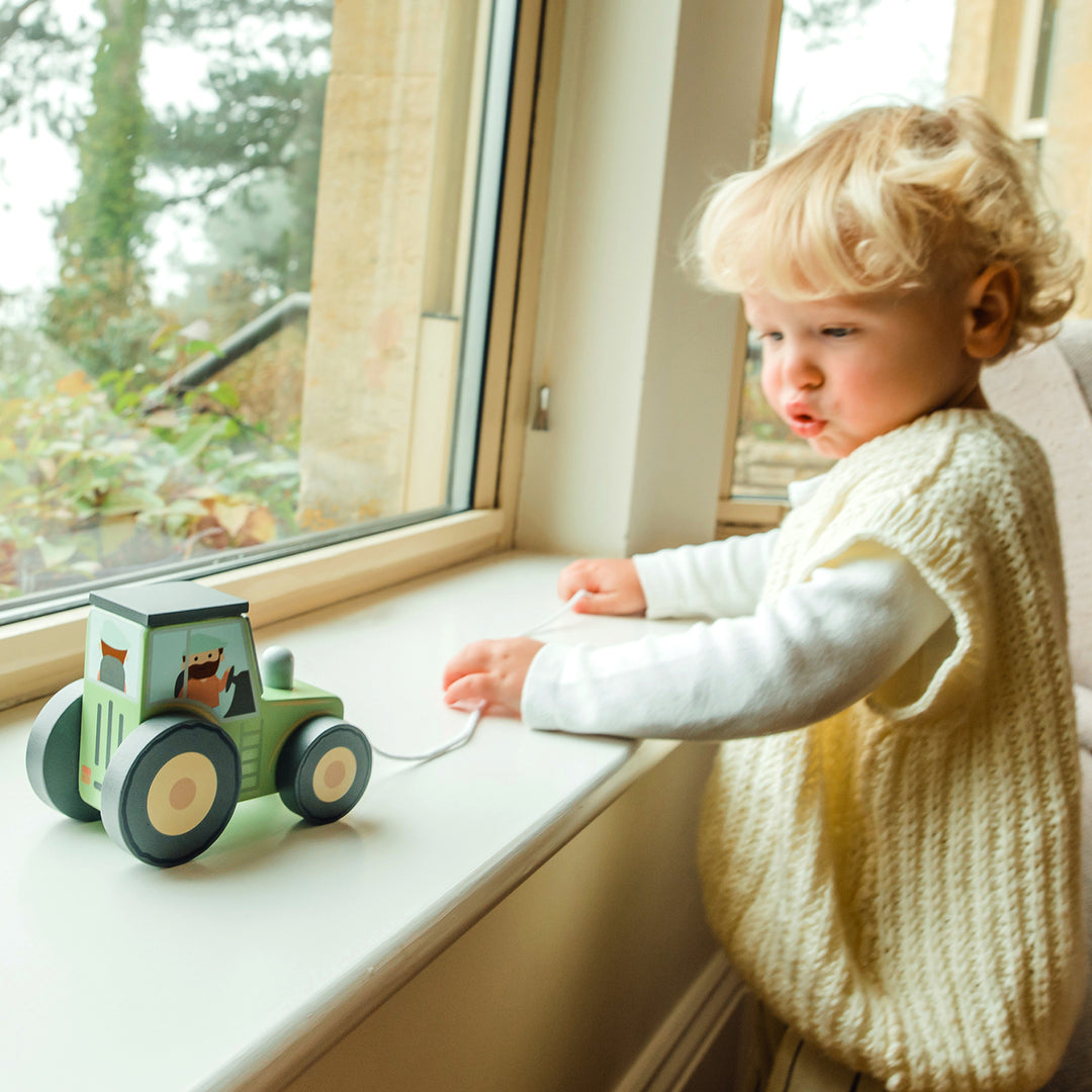 Orange Tree Toys Tractor Pull Along