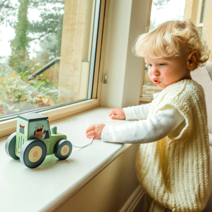 Orange Tree Toys Tractor Pull Along