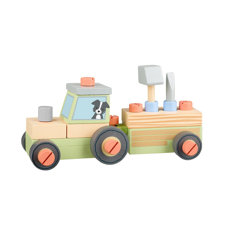 Orange Tree Toys Buildable Tractor