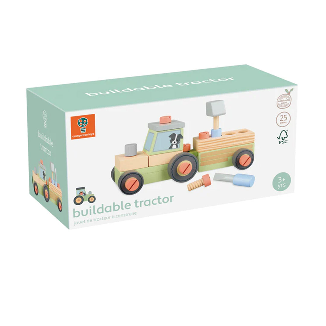 Orange Tree Toys Buildable Tractor