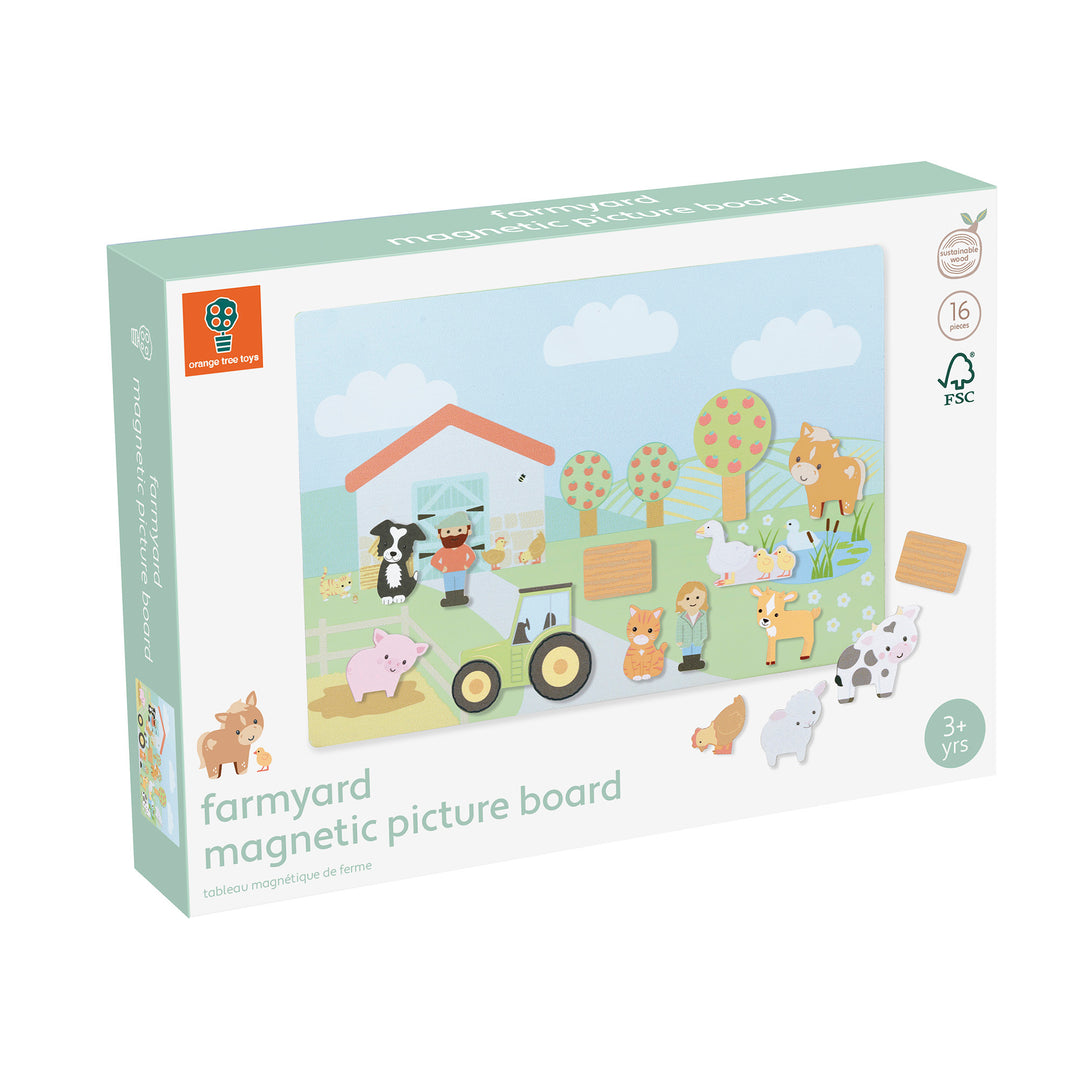 Orange Tree Toys Farmyard Magnetic Picture Board