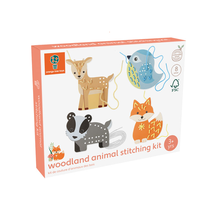 Orange Tree Toys Woodland Animal Stitching Kit (Pack of 4)