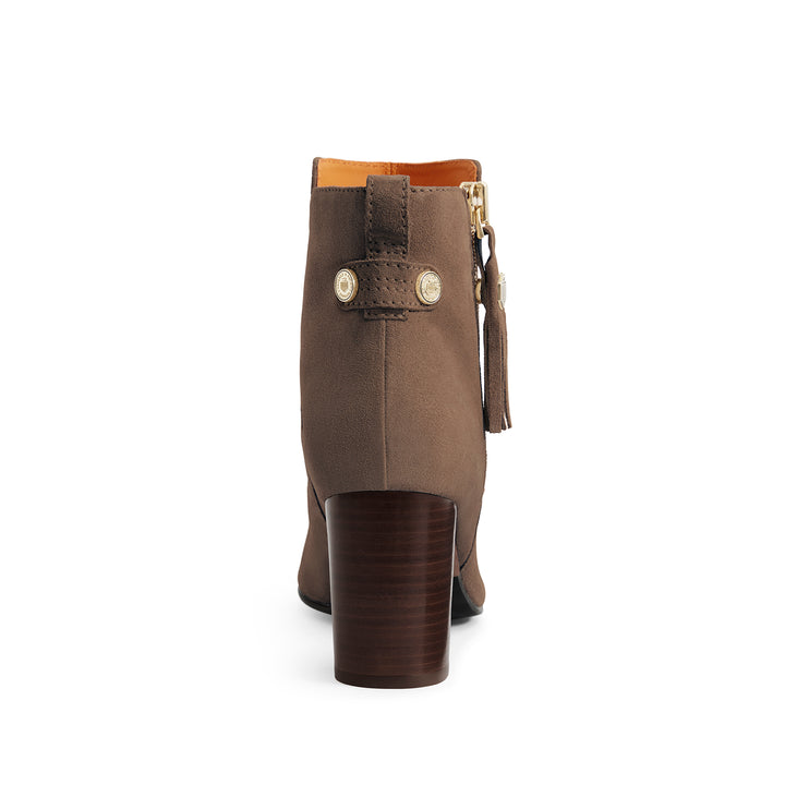 Fairfax & Favor Ladies Oakham Ankle Boot - Deep Taupe Suede