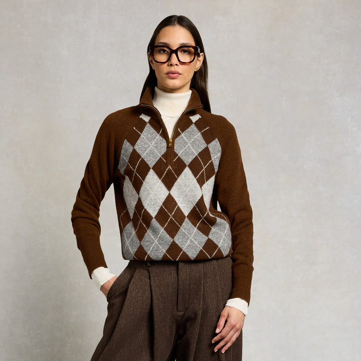 Holland Cooper Ladies Oakmont Quarter Zip Knit