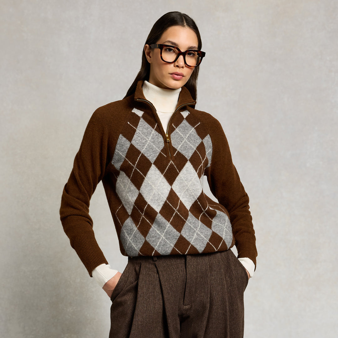 Holland Cooper Ladies Oakmont Quarter Zip Knit