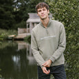 The Beaumont & Bear Unisex Kingswear Quarter Zip Sweatshirt in Orange#Orange