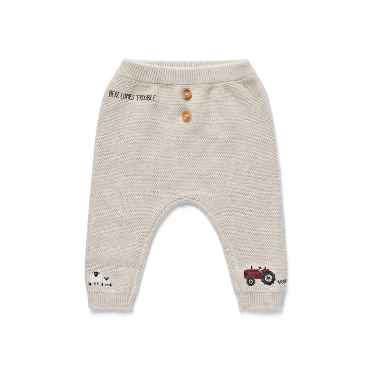 Eleanor Charles The Organic Cotton On The Farm Embroidered Joggers