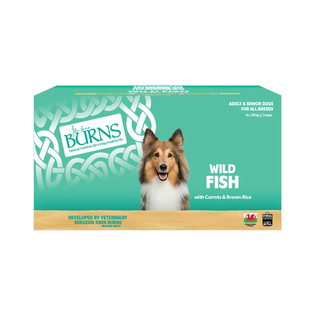 Burns Wild Fish with Carrots & Organic Brown Rice Trays 8 x 395g