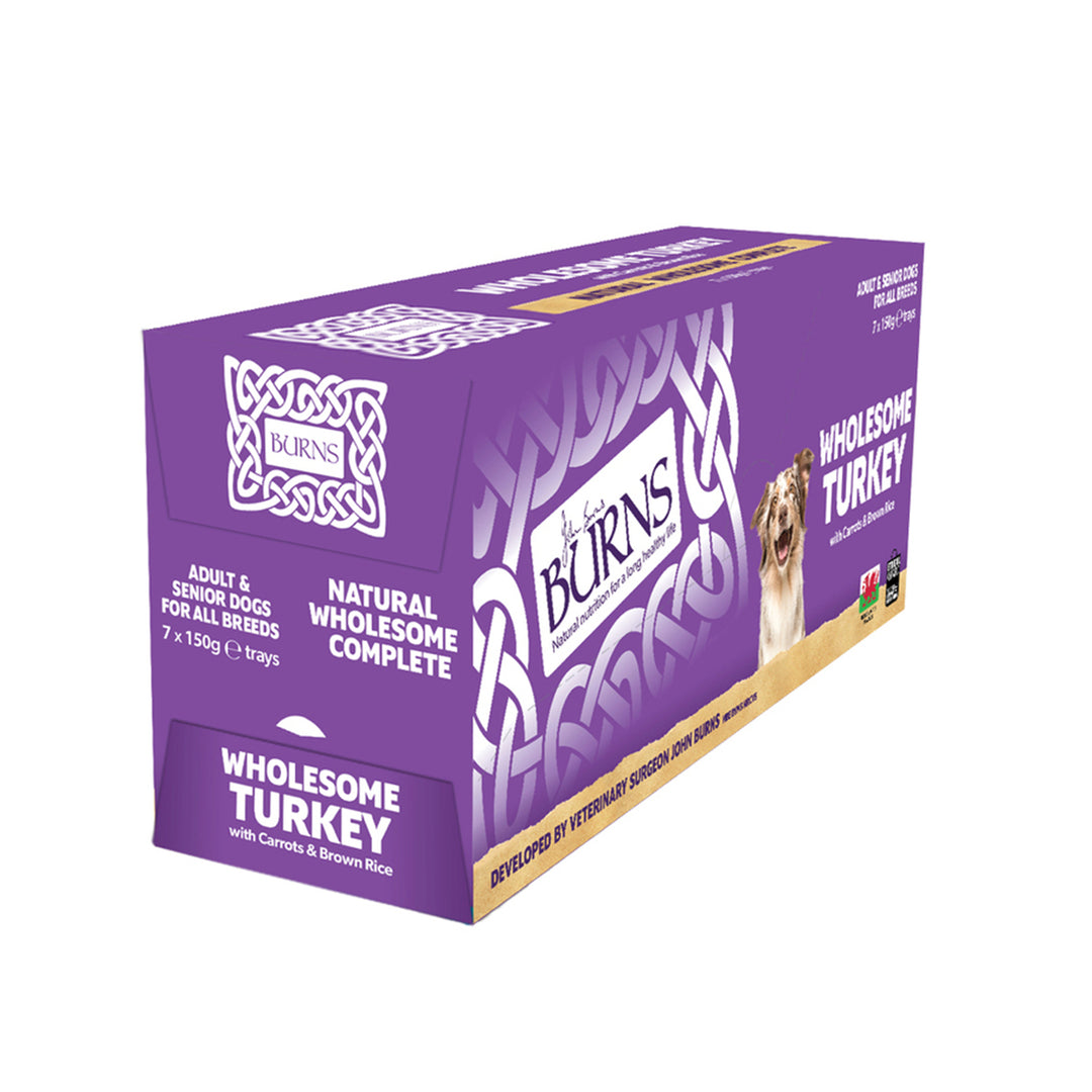 Burns Wholesome Turkey with Carrots & Brown Rice 7 x 150g