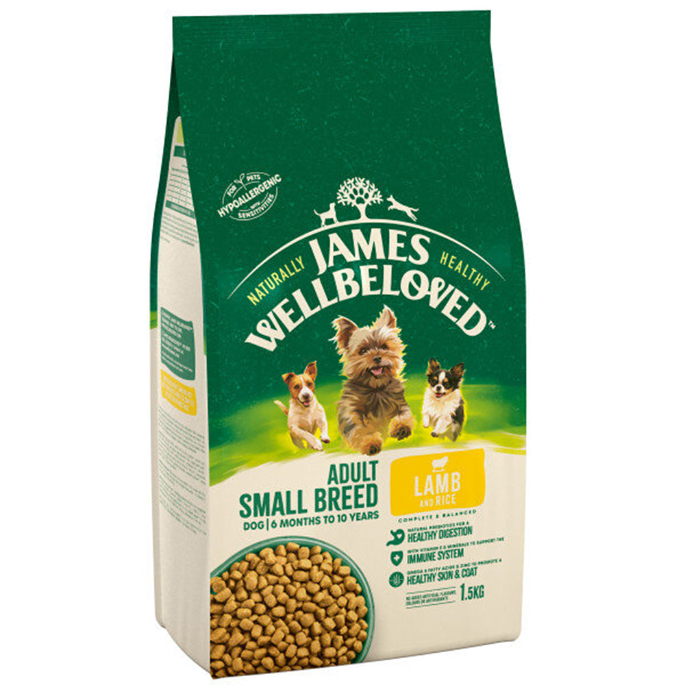 James Wellbeloved Adult Dog Small Breed with Lamb & Rice#1.5kg