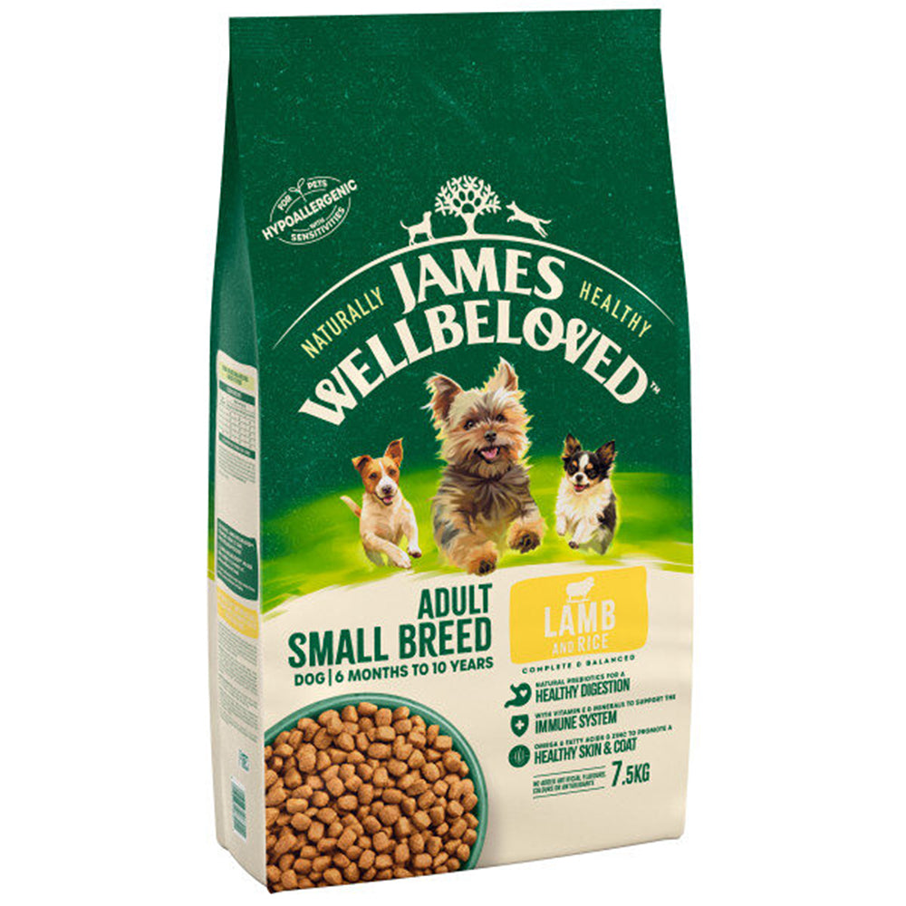 James Wellbeloved Adult Dog Small Breed with Lamb & Rice#7.5kg