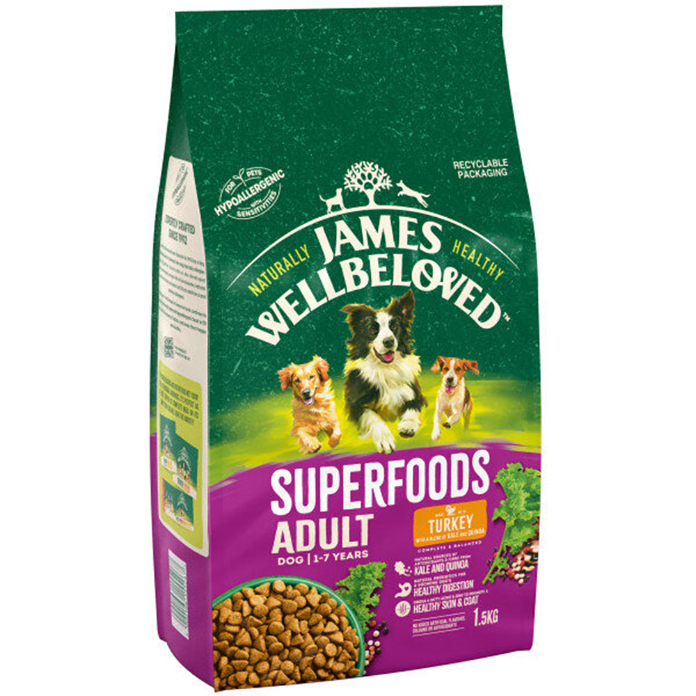 James Wellbeloved Adult Dog Superfoods with Turkey, Kale and Quinoa