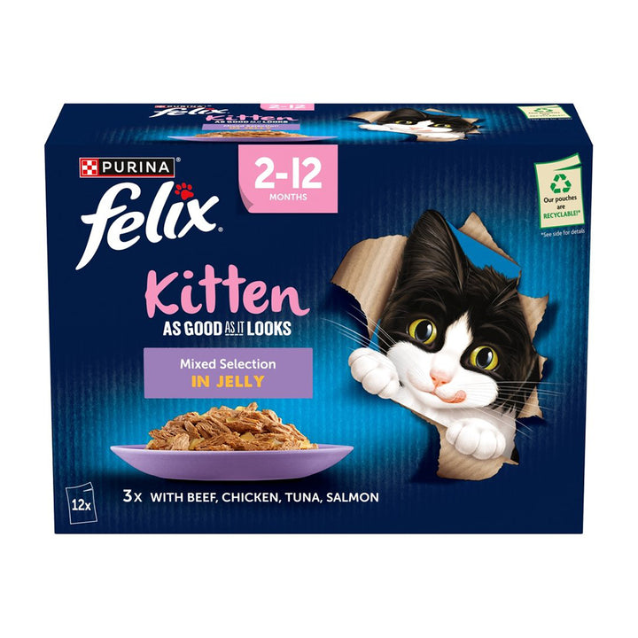 Felix Pouch AGAIL Kitten Mixed 12x85g
