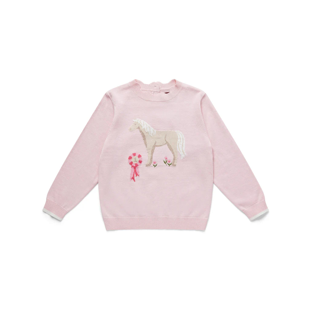 Eleanor Charles Girls The Palomino Intarsia Jumper