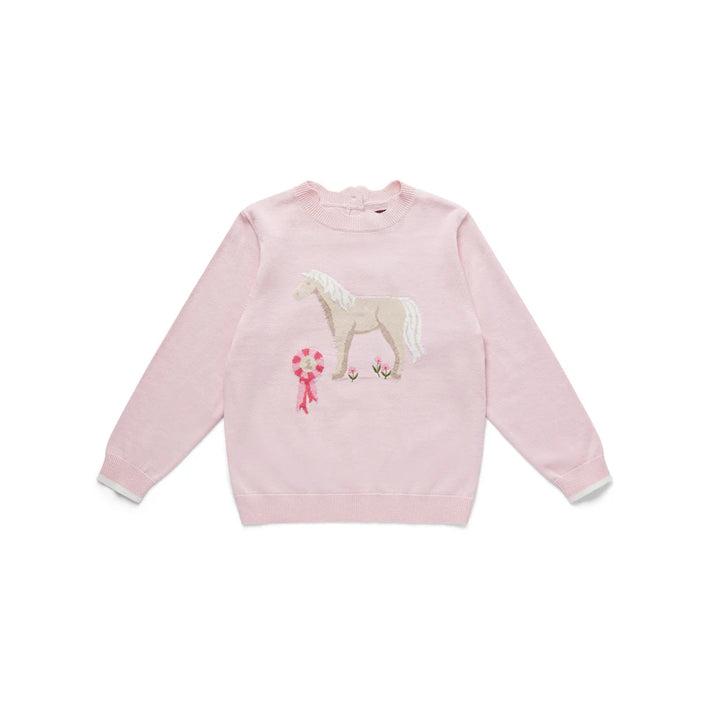 Eleanor Charles Girls The Palomino Intarsia Jumper