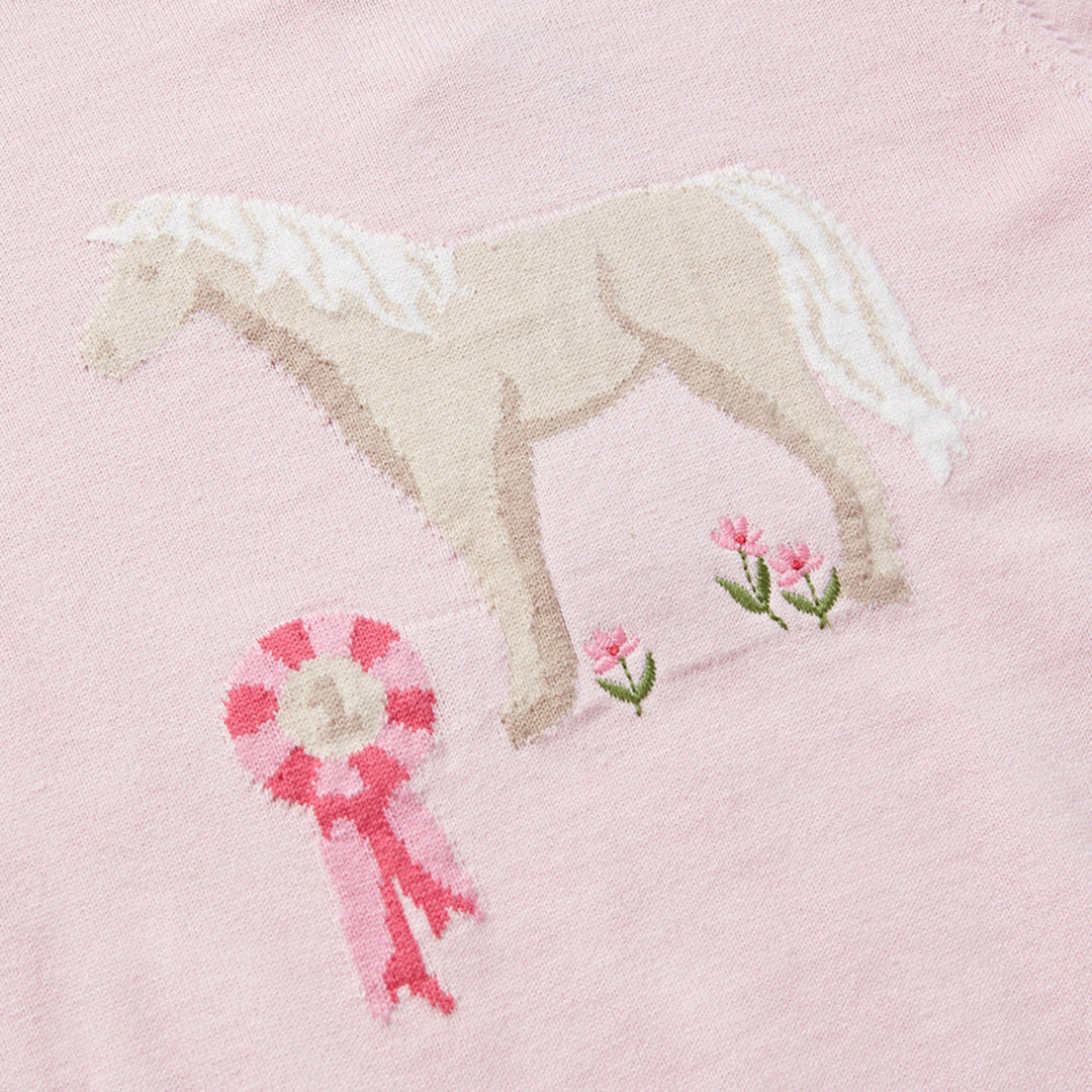Eleanor Charles Girls The Palomino Intarsia Jumper